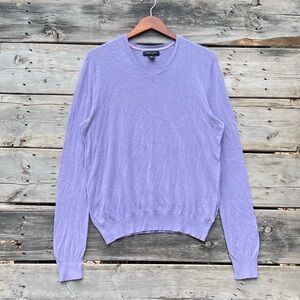 Banana Republic Silk Linen Blend Lavender V-Neck Thin Knit Sweater Men’s Medium